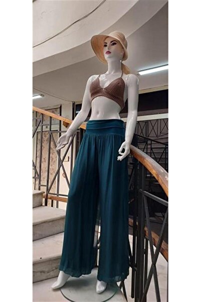 Bohem Stil Παντελόνι Silk Wes με ιταλικό κορσάζ