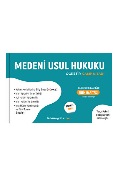 hukuk öğretir 2026 Medeni Usul Hukuku (HMK) Konu Anlatımı Hmgs -adli Hakimlik- Idari Hakimlik Sınav Hazırlık