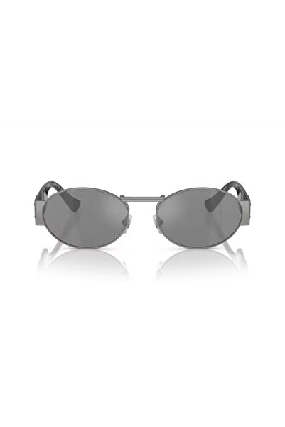 Versace 2264 10016g 56 Unisex Oval Silver Metal Sunglasses