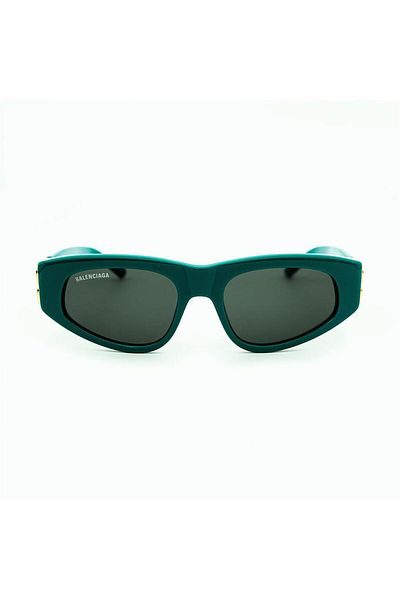 Balenciaga Bb 0095S 005 53 Women's Green Cat Eye Sunglasses