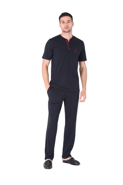 D'S Damat Pijama Takımı 3lü Set Lacivert
