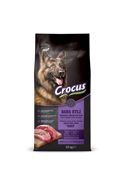 Crocus Biftekli Pirinçli Yetişkin Köpek Maması 15 Kg