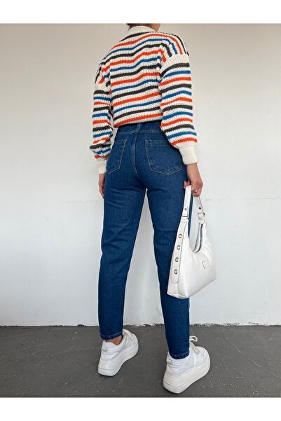 Modamorfo Blugi cu talie înaltă cu talie elastică