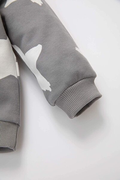 DeFacto Baby Boy Gray Double Combed Cotton Set - D4612A5/Gr67