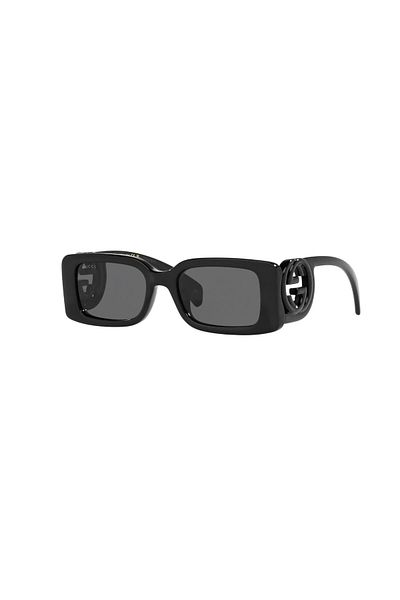 Gucci Gg 1325s 001 54 Women Black Rectangle Sunglasses