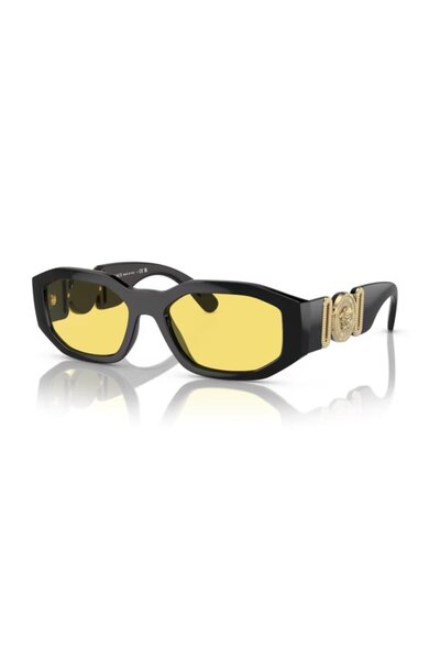Versace Ve 4361 Gb 185 53 Unisex Geometric Black Bone Sunglasses