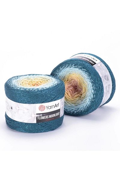 Yarnart Flori Moonlight - Tricotat manual marmorat argintiu -3270