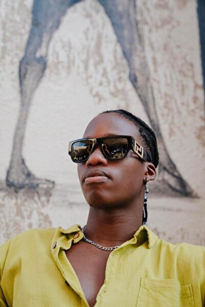 Versace Ve 4403 Gb187 57 Men's Black Bone Sunglasses