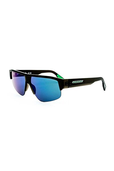 Lacoste L 6003S 022 62 Men's Geometric Mirrored Black Bone Sunglasses