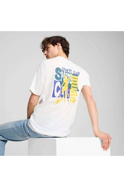 Puma Ανδρικό λευκό μπλουζάκι - 683211 -02
