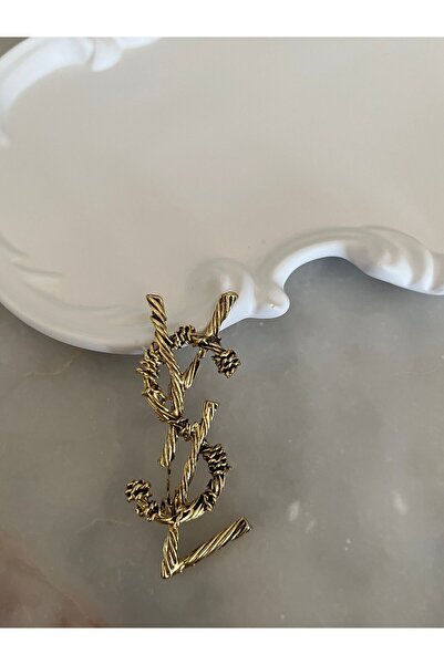 Galia Gold Broş Çiçekli Desen