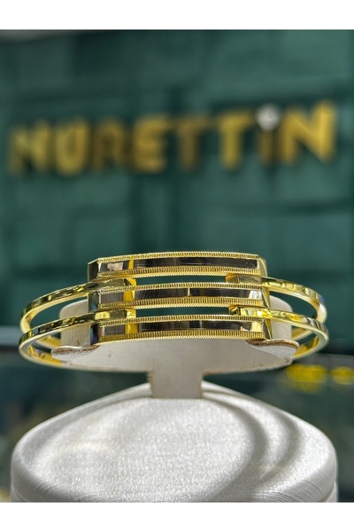 NURETTİN Kuyumculuk 3 Sıra Ajda Model Kaburga Kelepçe Bilezik