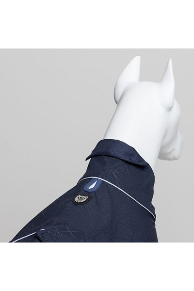 Lindodogs Softshell Magnetic Navy Dog Raincoat (small, Medium and Large Breed)