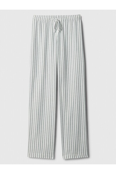 GAP Kadın Mavi Desenli Flannel Pijama Altı