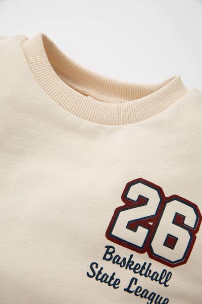 DeFacto Baby Boy Cream Double Combed Cotton Suit - D2598A5/Er42