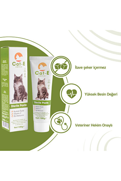 AMİCA CAT-E STERİLE PASTE KISIRLAŞTIRILMIŞ KEDİLER İÇİN VİTAMİN VE MİNARELLİ ...