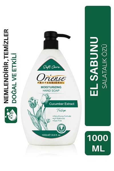 ORİENSE 1000ml Moisturizing Liquid Soap with Cucumber Extract