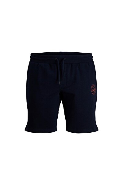 Jack & Jones Jack&jones Large Size Navy Blue Men's 100% Cotton Combed Shorts12229945