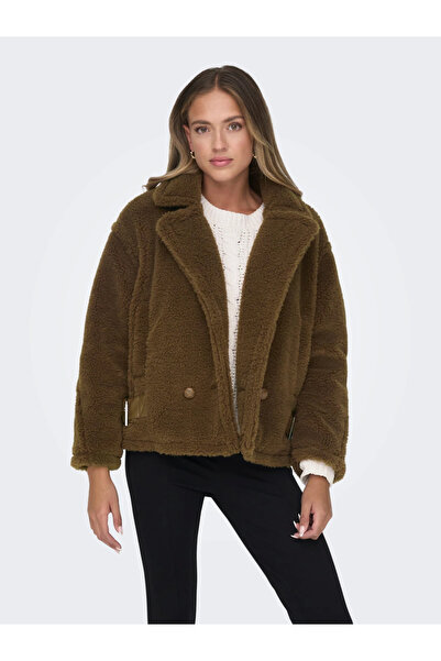 ONLY Дамско плюшено палто Teddy Brown 15294075