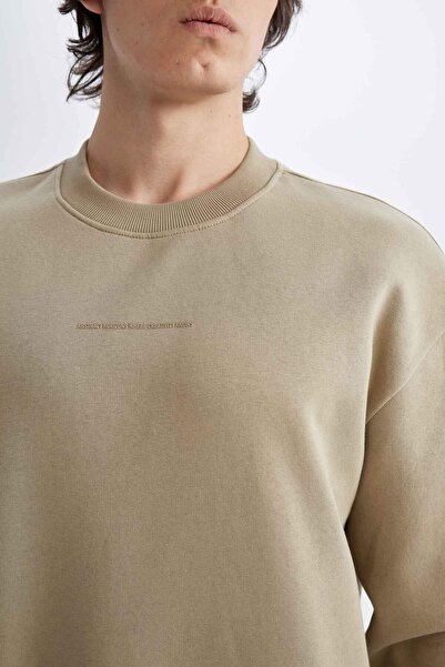 DeFacto Men's Beige Sweat - X8282Az/Bg311