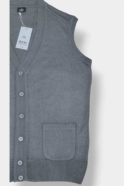 Özay Daddy Wool Vest with Pocket, Straight,Normal and Large Size Licra Original Top Quality Product