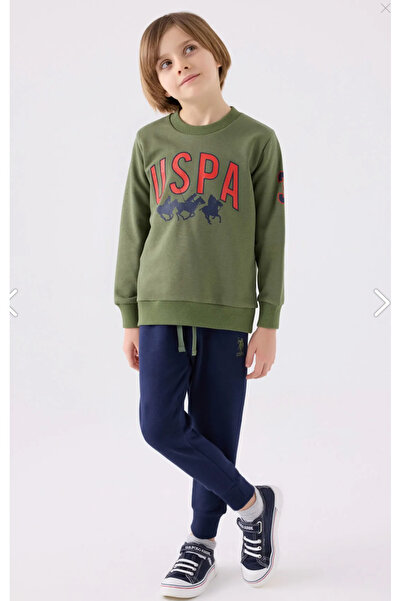 U.S. Polo Assn. Boys, Licensed, Uspa, Khaki, Raised Tracksuit Suit