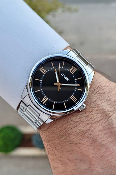 Casio Silver Color Men's Wristwatch with Black Cord