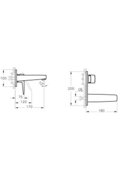 Artema Root Square Built-In Sink Faucet - a 4273836