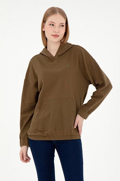 U.S. Polo Assn. Hanorac kaki pentru femei 50291264 -VR027
