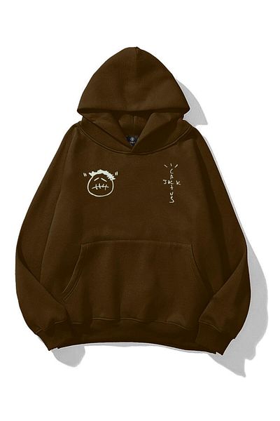 Trendiz Unisex Mom I Can Fly Καφέ φούτερ
