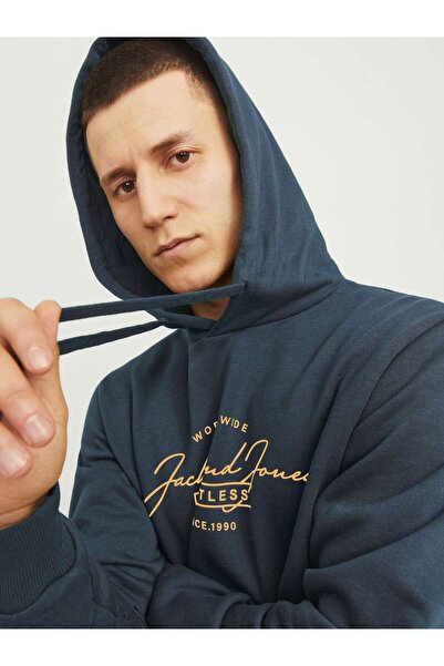 Jack & Jones Чоловічий світшот темно-синього кольору 12256838 Jjferrıs Толстовка з капюшоном