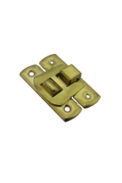 Yıldırım قفل صندوق ذهبي أصفر 4 قطع مشبك زخرفي ذهبي قفل هواية قفل أمان