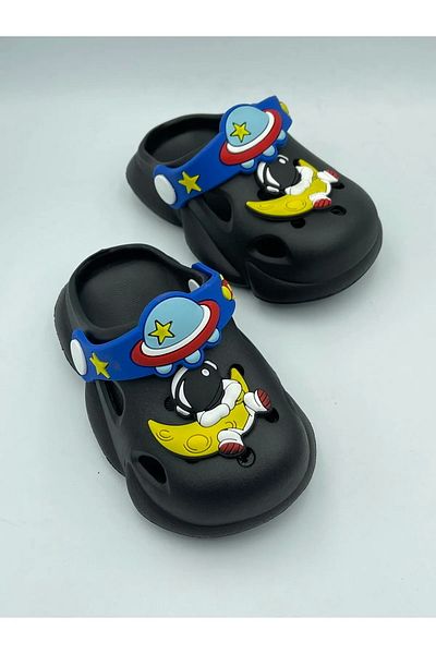 GEZER Αντιολισθητική σόλα Baby Boy Παιδικές Παντόφλες Μαύρο Μπλε