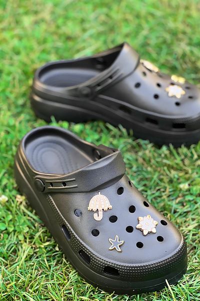 Akınal Bella Sabo Slippers Stoned High Heels Black