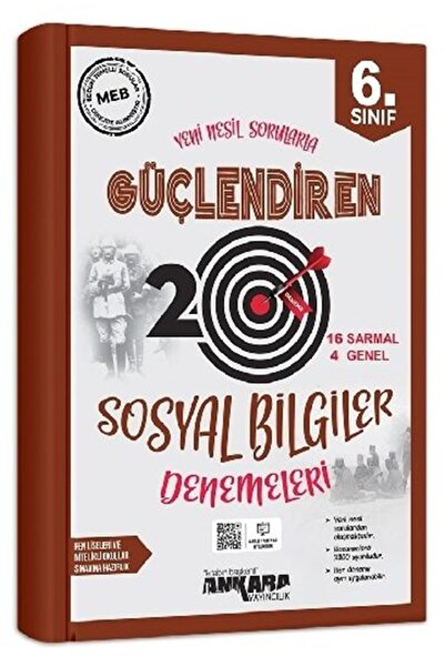 Ankara Yayıncılık 6. Sınıf Güçlendiren Sosyal Bilgiler 20 Deneme Sınavı