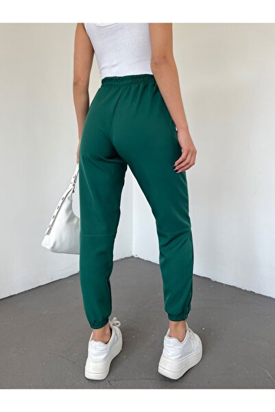 Modamorfo Elasticized Leg Zippered Trousers with Large Pockets