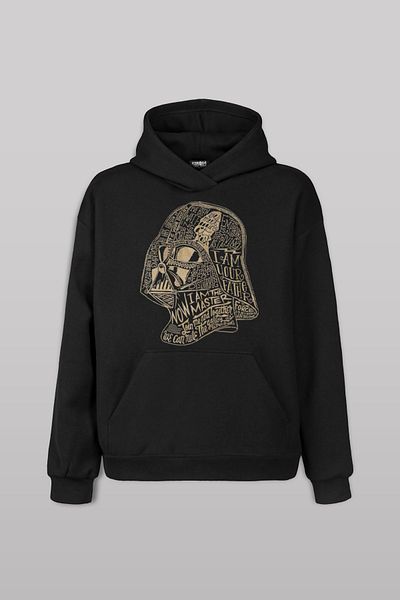 Kendim Seçtim Hanorac cu glugă unisex cu imprimeu Star Wars Darth Vader și Anakin Skywalker