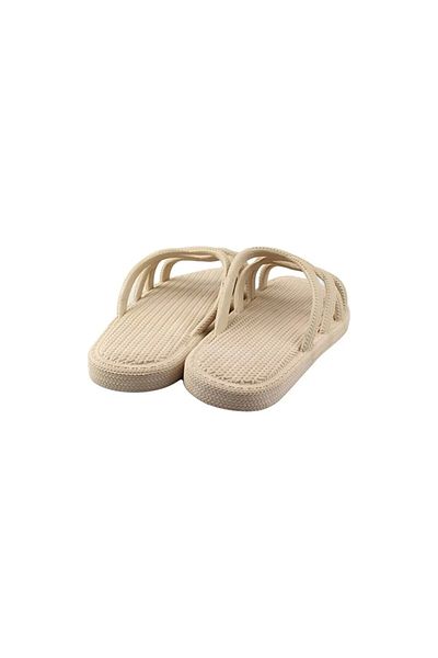 GEZER Women's Cream Non-Slip Wet Floor Slippers
