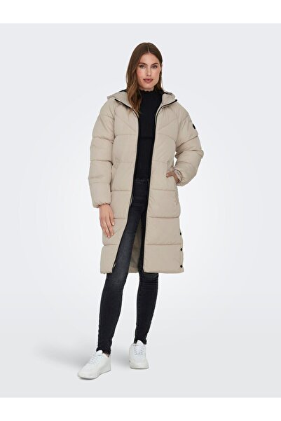 ONLY ONLNEWAMANDA LONG PUFFER COAT CC OTW Palton gri pentru femei - 15304786
