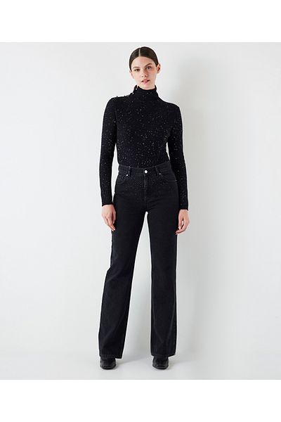 İpekyol Hotfix Printed Jean Pants - Relaxed Fit