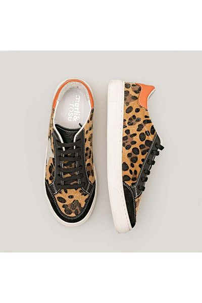 Merli&Rose Tenis Star pentru damă |   Leopard-portocaliu-argintiu Gri
