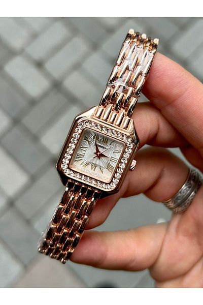 Choppers Bronze Stone Glittering Steel Women's Wristwatch