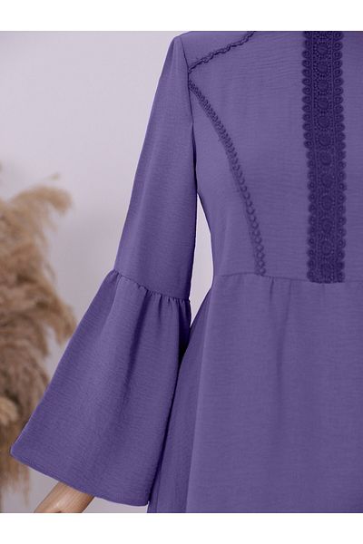 Modamorfo Lilac Spanish Sleeve Ayrobin Set - Scalloped Front