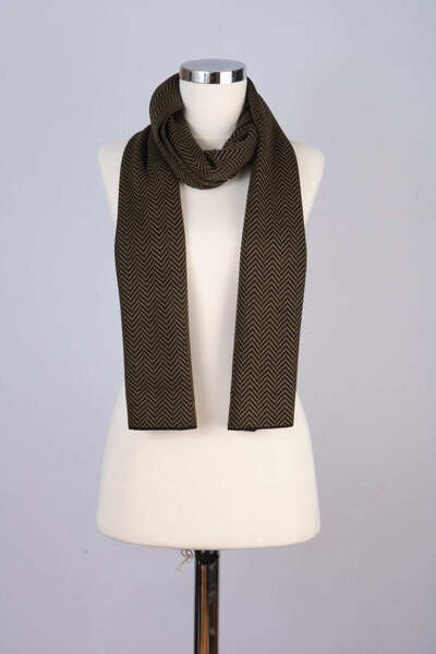 Sebir Moda Herringbone Patterned Knitwear Scarf