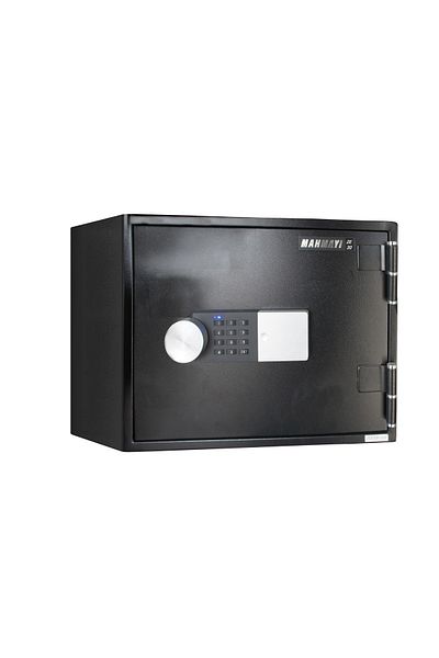 Mahmayi Horizontal Safe for Home Office with Digital Lock, Fire Resistant â€“ Black (Size 43x40x35cm)