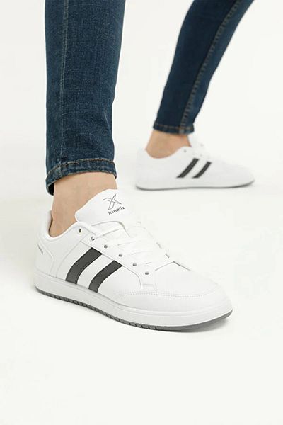 Kinetix Λευκό Ανδρικό Sneaker - Court Pu, 4pr Thermo, Αντιολισθητική σόλα