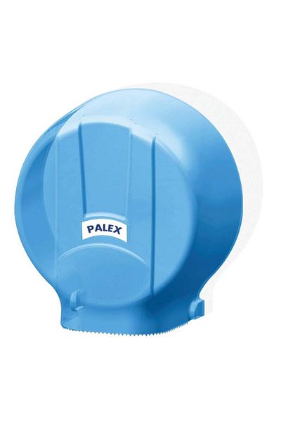 Palex 3448-1 Standard Jumbo Toilet Paper - Transparent Blue Dispenser