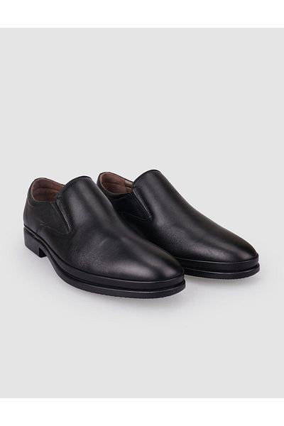 Cabani 100% Genuine Leather Black Men's Casual Shoes