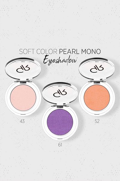 Golden Rose Pearlescent Eyeshadow - Soft Color Pearl Mono Eyeshadow No: 438691190334536