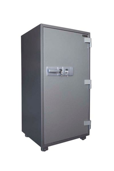 Mahmayi SecurePlus 150 Fire Safe with Dial and Key - W75cm x D71.9cm x H150cm (Grey) (Key + Key)